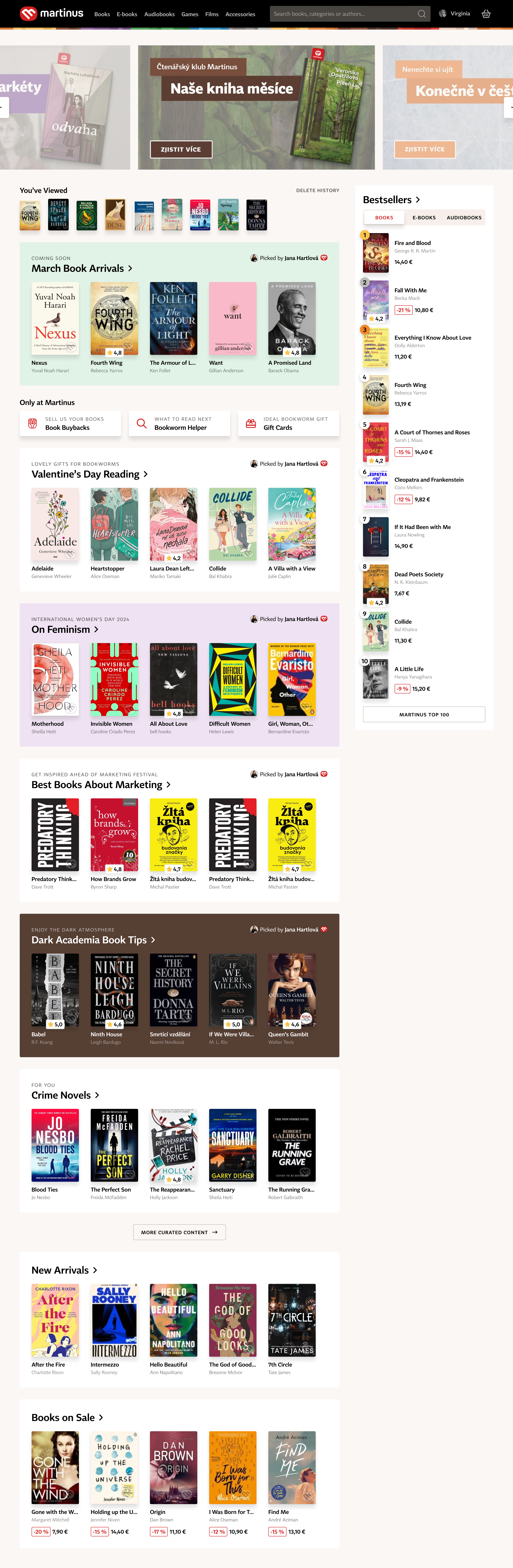Homepage – Desktop