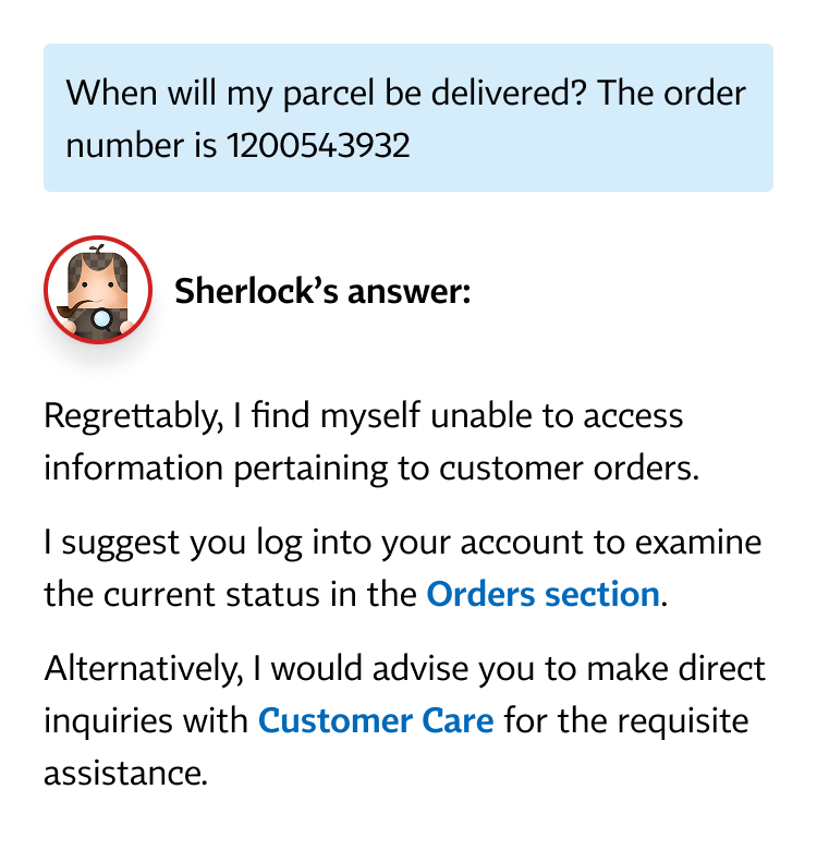 Sherlock chatbot