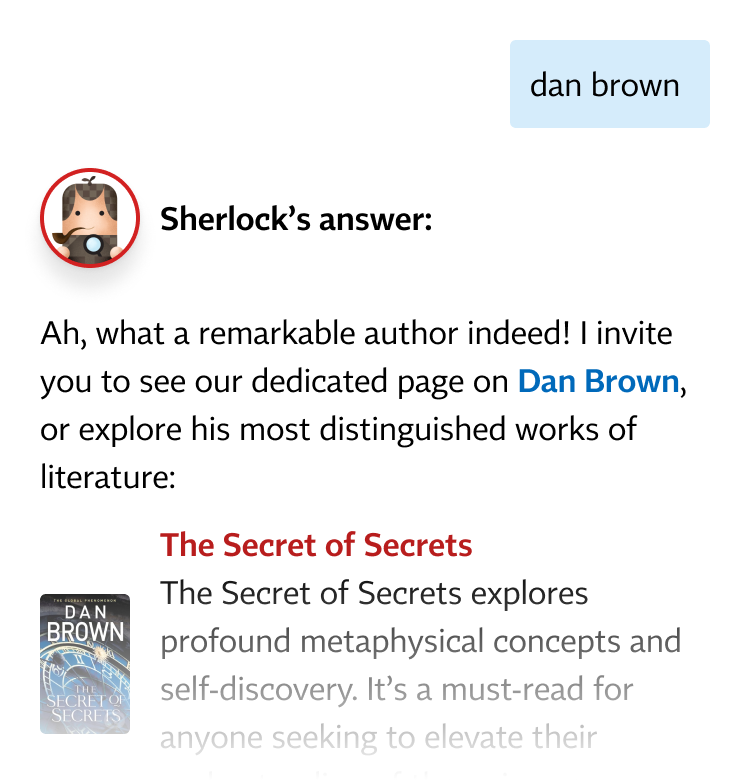 Sherlock chatbot
